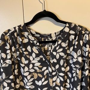 NYDJ Hi-Lo Crepe Blouse Size L